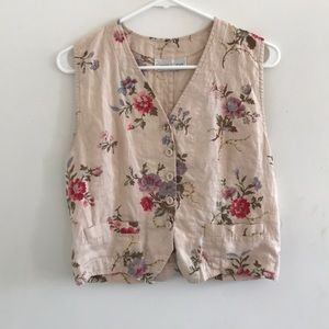❤️ Tan floral vest